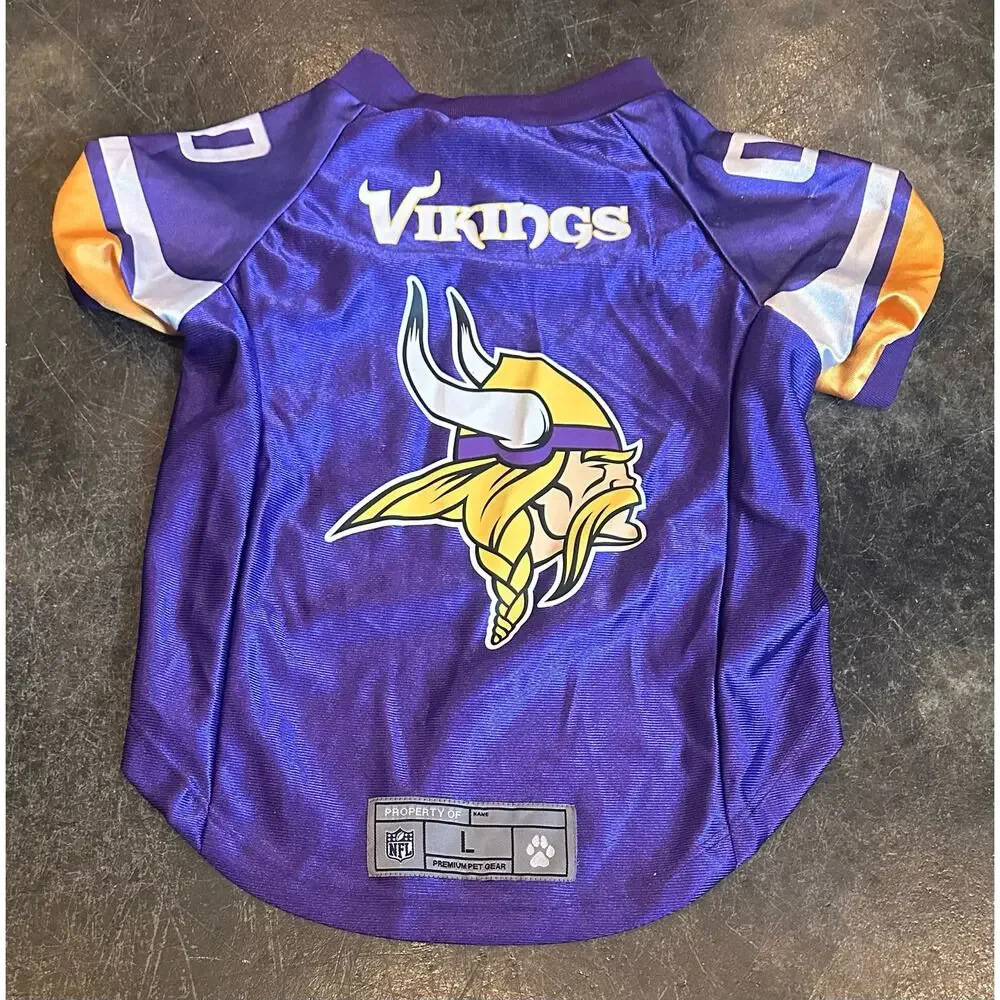 New Minnesota Vikings NFL Premium dog jersey Size Large